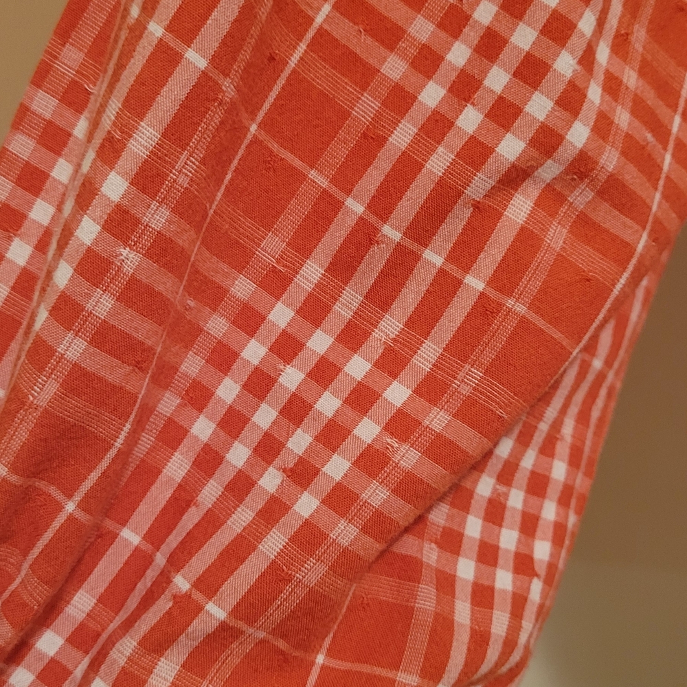 Universal Thread Women's Orange And White Plaid B… - image 8